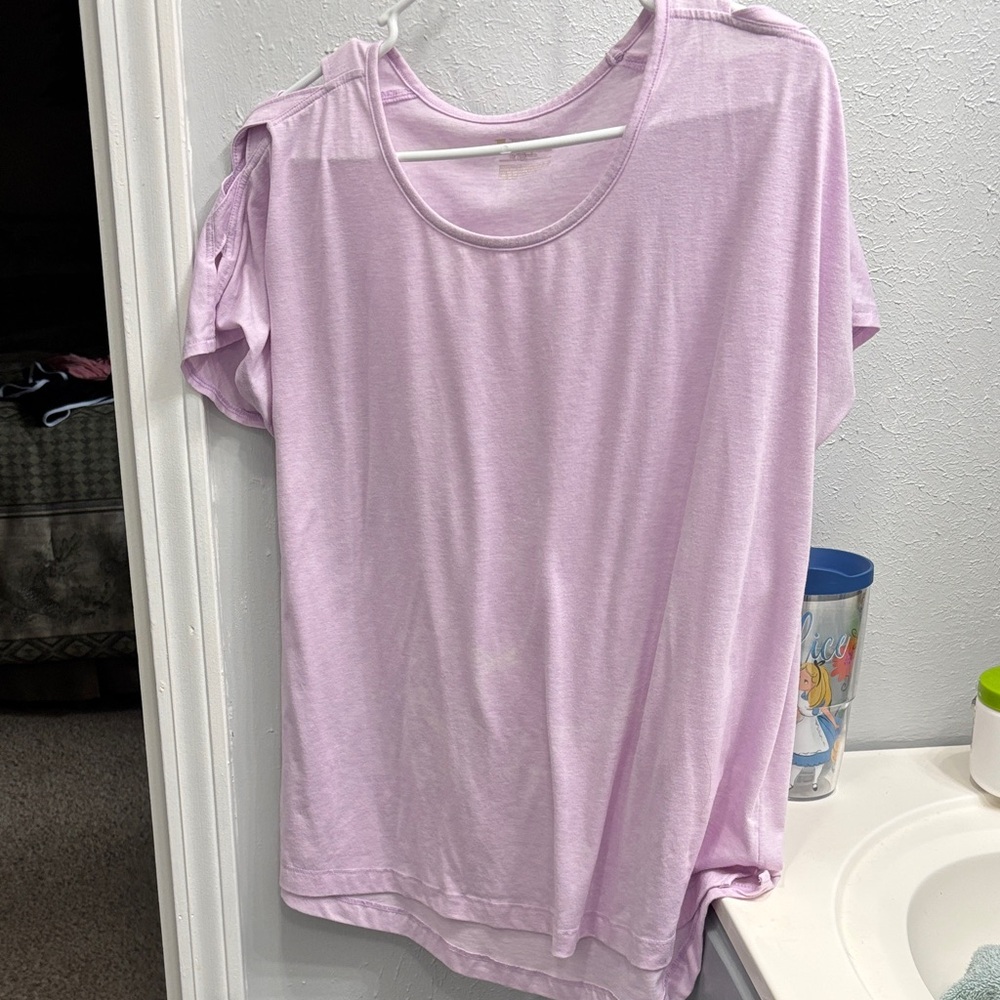 Tek Gear Light Purple Women's Short Sleeve Top